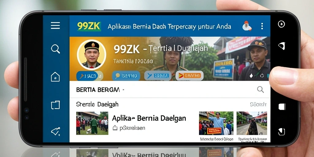 Antarmuka modern 99ZK menampilkan berita daerah terkini.