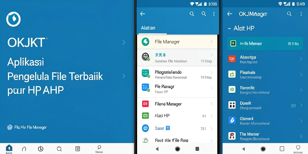 Tampilan antarmuka pengguna OKJKT untuk pengelolaan file yang terorganisir.