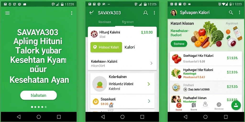 Antarmuka pengguna SAVAYA303 yang intuitif untuk menghitung kalori.