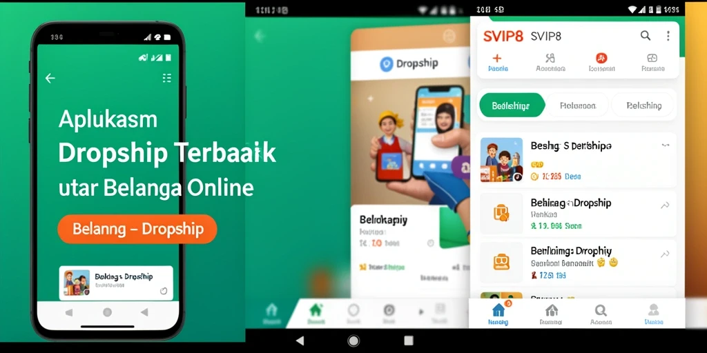 Antarmuka pengguna SVIP8 yang intuitif dan menarik untuk aplikasi Dropship.