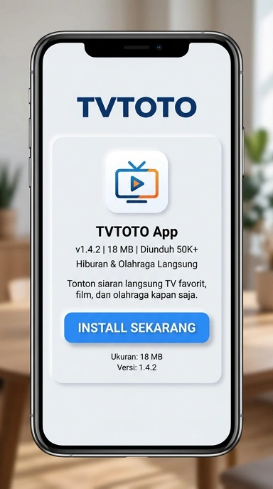 Tampilan halaman APK tvtoto